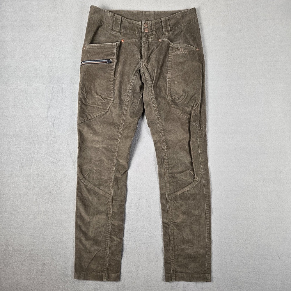 State of Elevenate Apres‎ Cord Mens Small Corduroy Brown Pants Cargo Tapered
